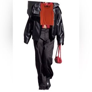 Talbots Red/Orange Vest Sweater Sz S Academia Office Minimalist Sporty